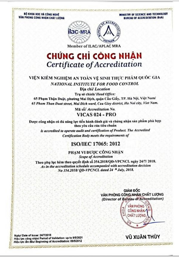 Chứng nhận sản phẩm