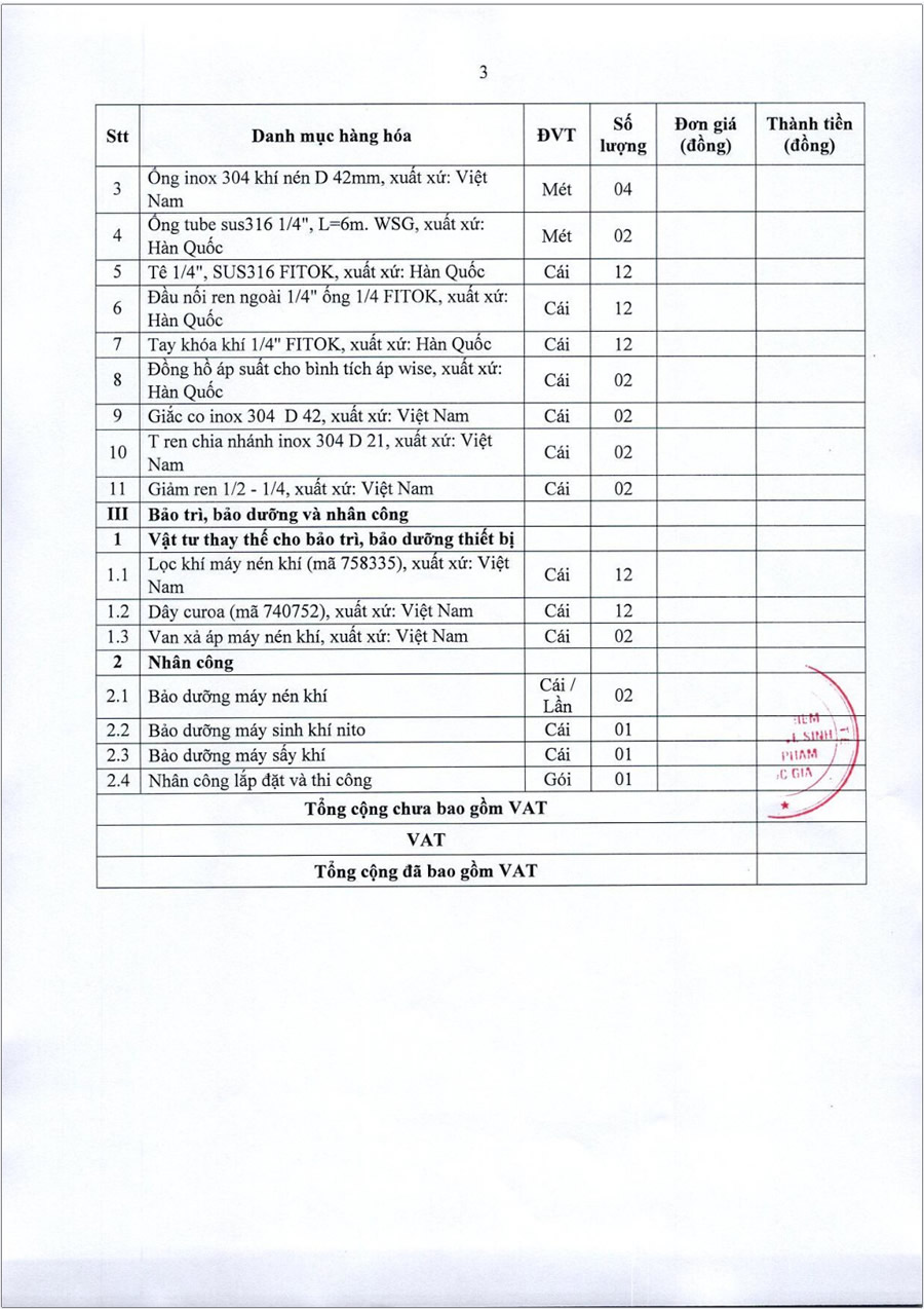 Thư mời báo giá nâng cấp hệ thống khí tổng, cải tạo hệ thống khí nén-3