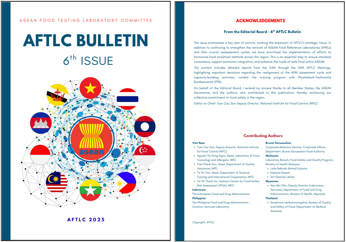 The National Institute for Food Control participated in The 28th Meeting of the ASEAN Food Testing Laboratory Committee (AFTLC)-2